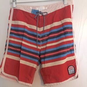 Katin | Katin custom surf  swim trunks size 28 (S) color red/white/blue